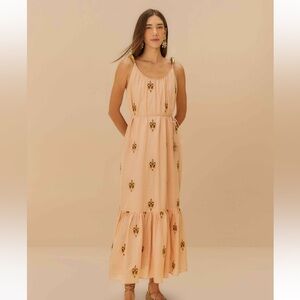 NWT Farm Rio sand anchor fish strap maxi dress, size XXS - fits like XS